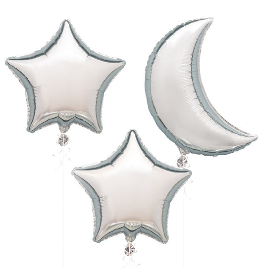 Moon & Stars 20inch Foil Balloons