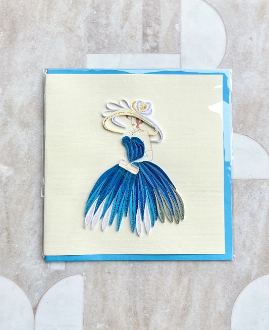 High Fashion Paper Quilled Greeting Card