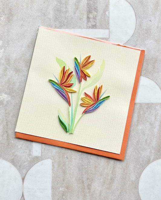 Flowering Paper Quilled Greeting Card