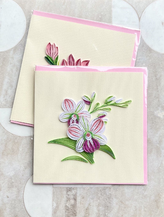 Snap Dragons Paper Quilled Greeting Card