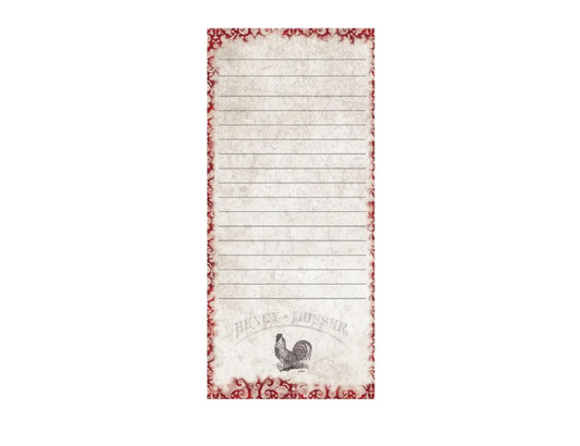 Cardinal Rooster List Pad