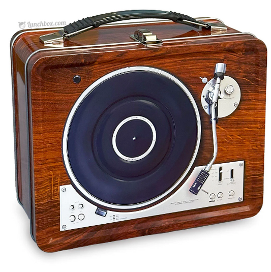 Record Player Lunch Box Tin