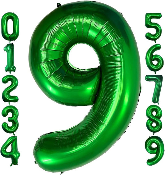 Green Giant Number Foil Balloon [num:#0]