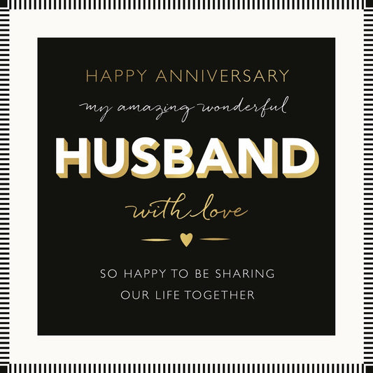 My Amazing Wonderful Husband Anniversary Greeting Card