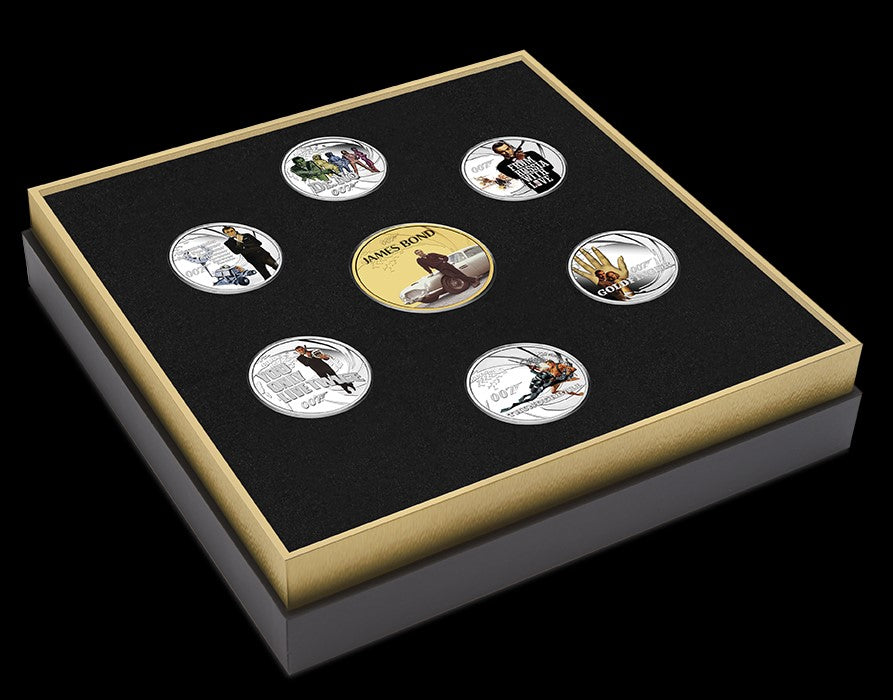 a timeless bond: the Sean Connery Silver Proof Seven-Coin Collection.