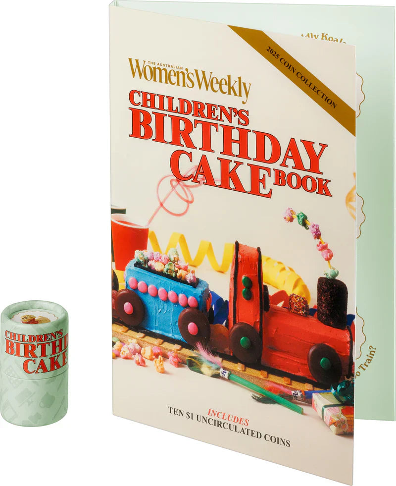 AWW Birthday Cake Book 10-Coin Tube and Folder Set with BONUS $2 Coloured Coin