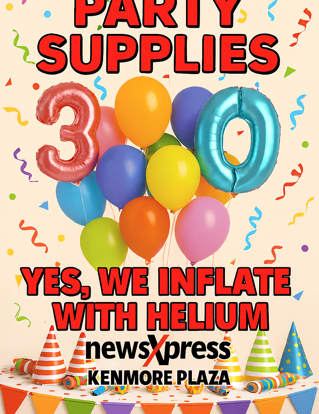 Party Time - Locally at newsXpress Kenmore Plaza