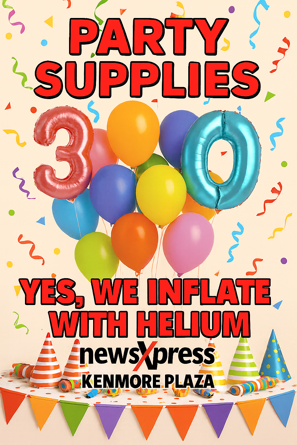 Party Time - Locally at newsXpress Kenmore Plaza