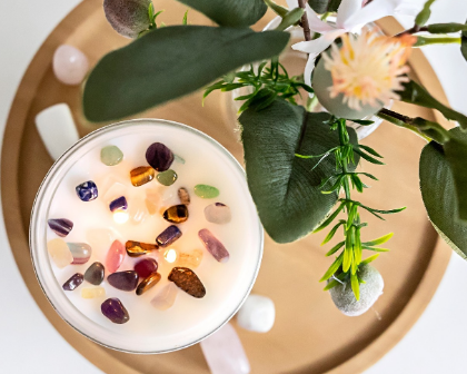 what are crystal infused candles?