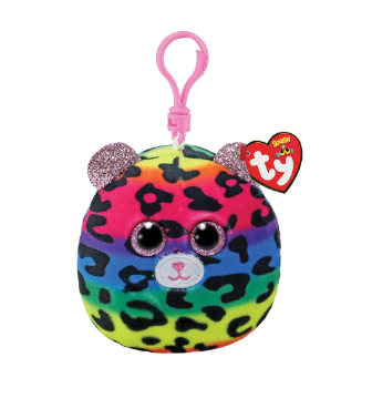 Ty Squish-a-boos Clip Ons: Dotty The Multicoloured Leopard