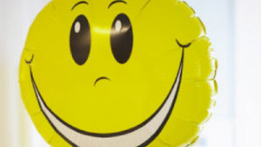 Yellow Smiley Face Emoji 18inch Foil Balloon