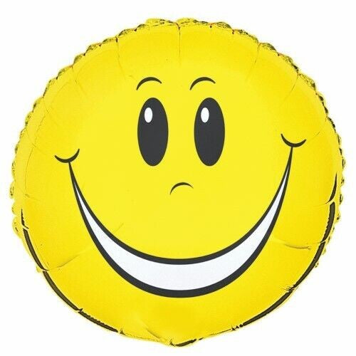 Yellow Smiley Face Emoji 18inch Foil Balloon