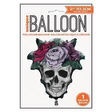 Floral Skull 21inch Foil Balloon