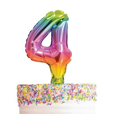 Rainbow Numeral Cake Topper