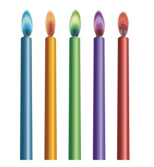 Colour Flame Candles 10pk