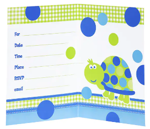 1st Birthday Invitations 13.7cm X 9.7cm 8pk