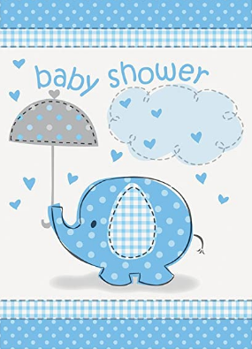 Baby Shower Invitations 9.7 X 3.6cm 8pk
