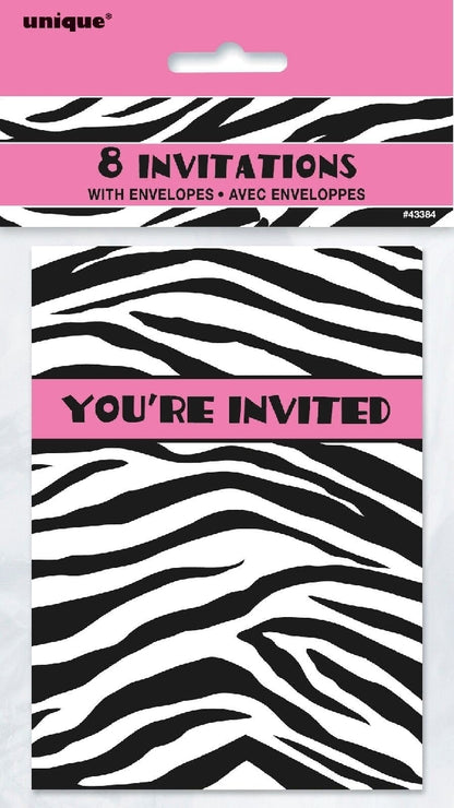 Invitations 9.7cm X 3.6cm 8pk