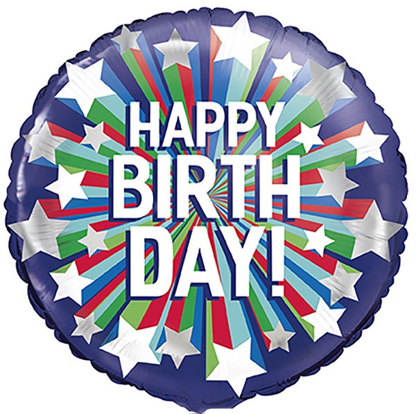 Shooting Star Happy Birthday 45cm (18") Foil Balloon