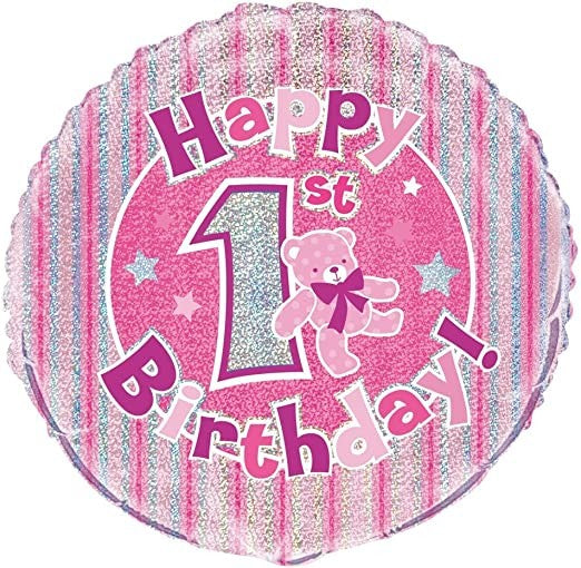 1st Birthday Foil Balloon
