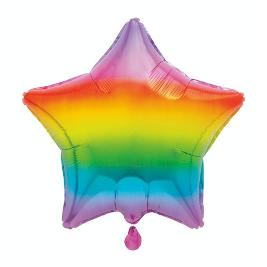 Gradient Rainbow Star 45cm (18") Foil Balloon