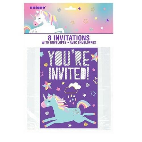 Invitations 9.7cm X 3.6cm 8pk