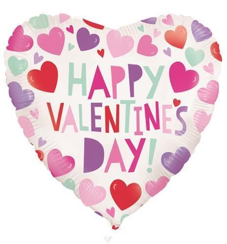 Happy Valentine's Day! Heart 18inch Foil Balloon