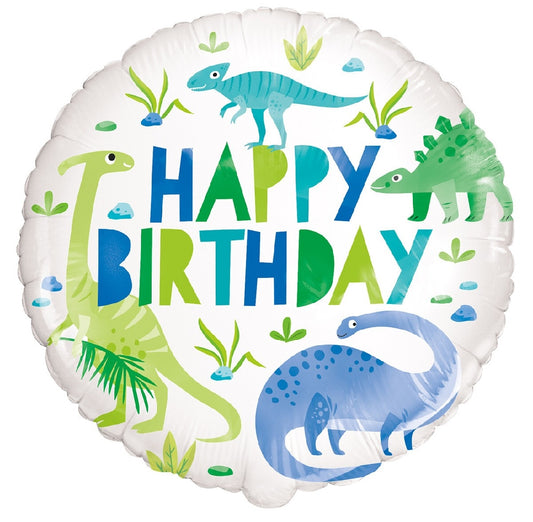 Dinosaur Happy Birthday 18inch Foil Balloon