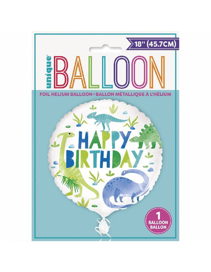 Dinosaur Happy Birthday 18inch Foil Balloon