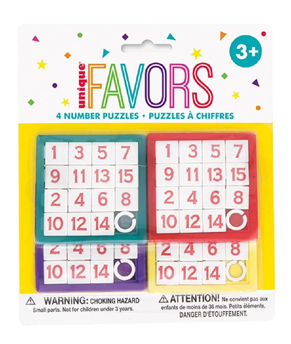 Number Puzzles Party Favors 4pk