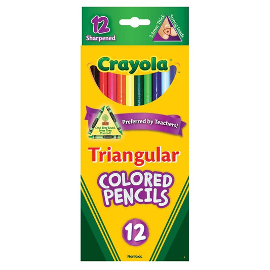 Crayola Triangular Coloured Pencils 12 Pack