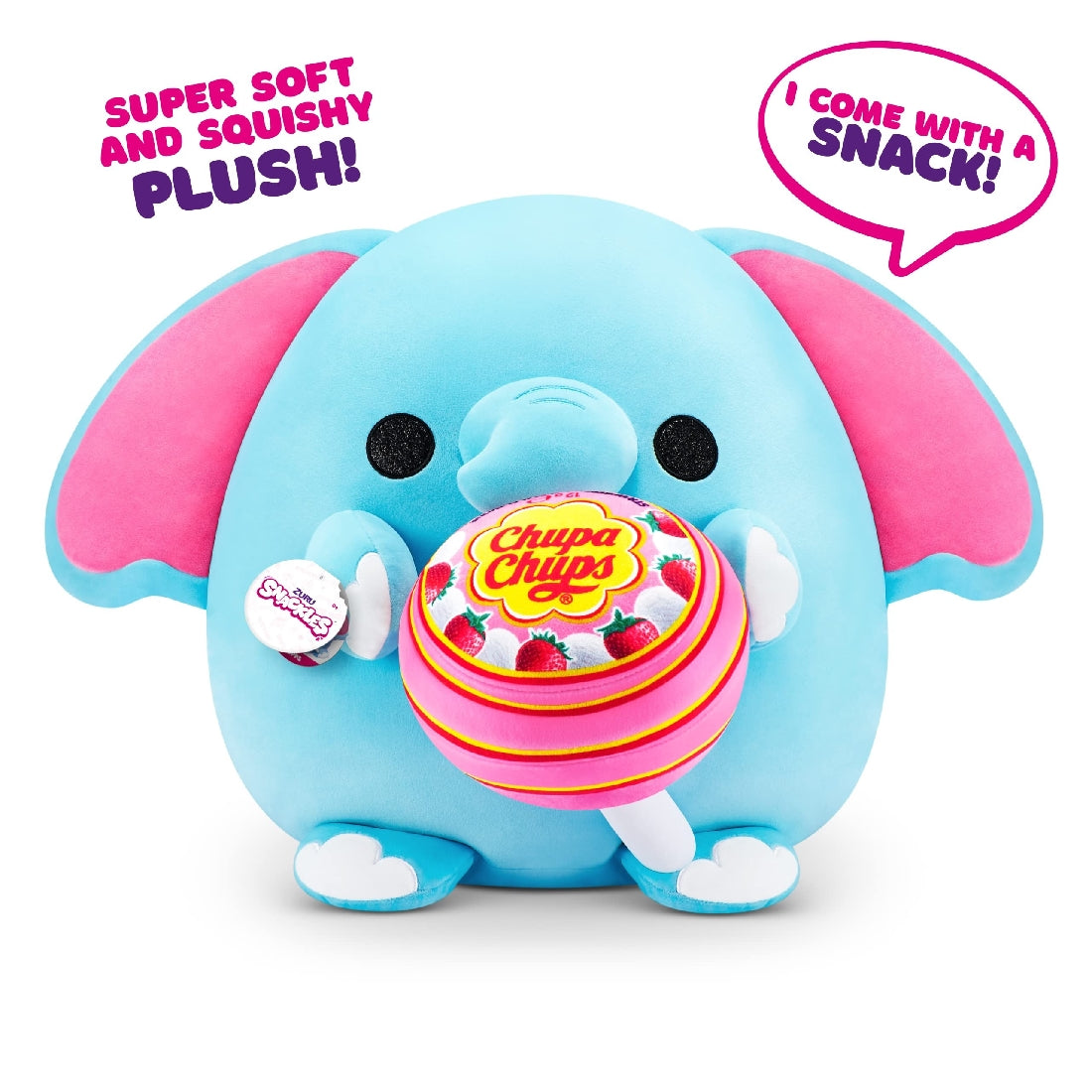 Snackles (chupa Chup) Elephant Super Sized 14 Inch Plush By Zuru