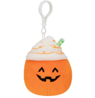 Squishmallow: Lester The Pumpkin Spice Latte Bag Clip