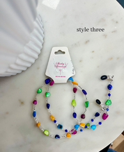 Shirley's Shimmers Beaded Glasses Chain Rainbow Collection