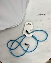 Shirley's Shimmers Beaded Glasses Chain Blue Collection