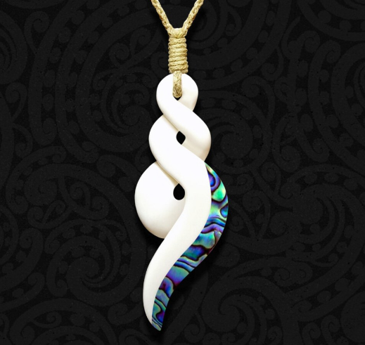 Bone Double Twist Pendant