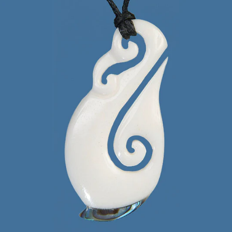 Bone Stylized Hook Pendant