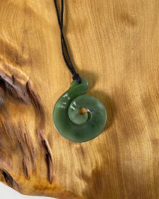 Jade Koru Hook Pendant