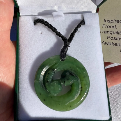 New Zealand Greenstone Closed Koru Pendant