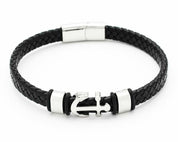 Men's Republic Anchor Leather Bracelet