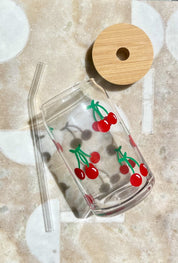 Cherry Cup & Straw Set