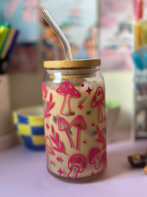 Mushroom Cup & Straw Set