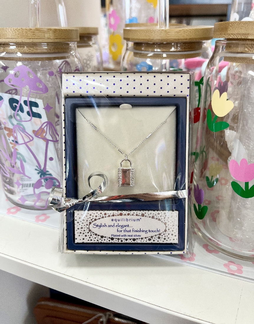 Equilibrium Silver Love Lock Necklace