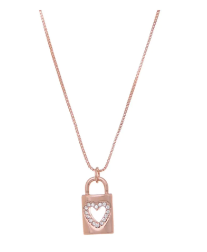 Equilibrium Rose Gold Love Lock Necklace