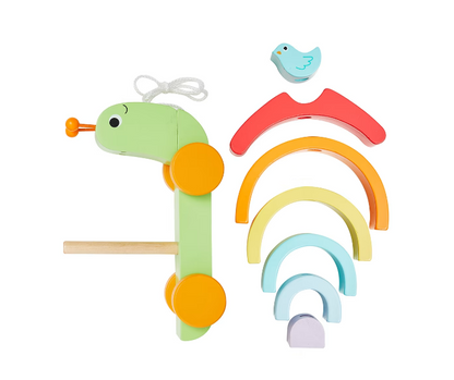 Wooden Pull Along Stacking Snail