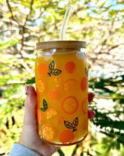 Orange Cup & Straw Set