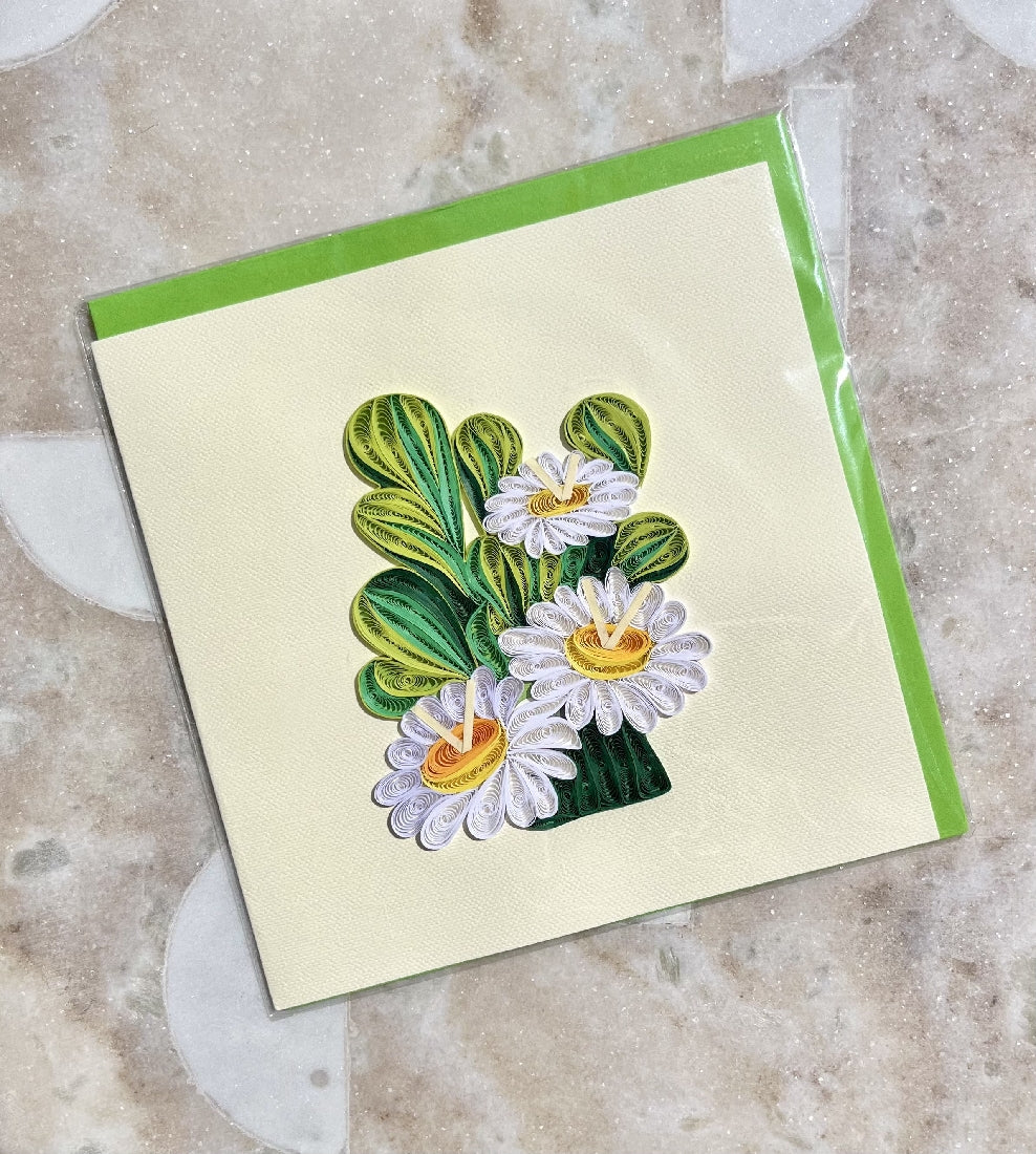 Daisy Quilling Greeting Card