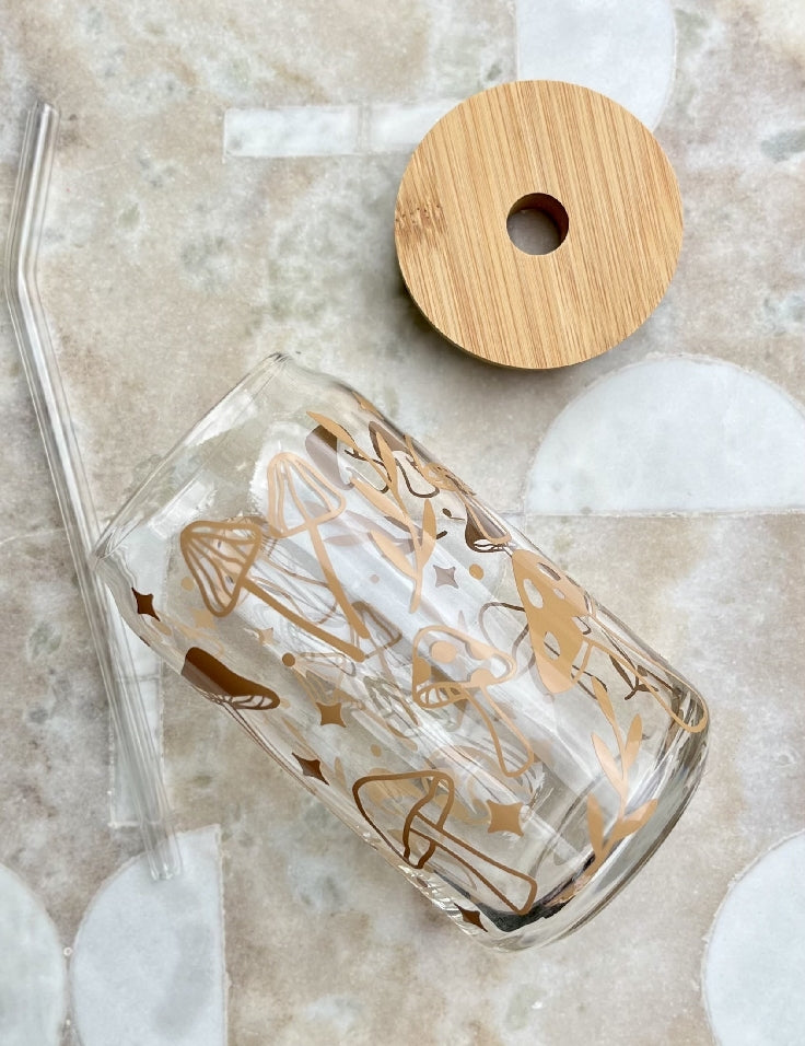 Mushroom Cup & Straw Set