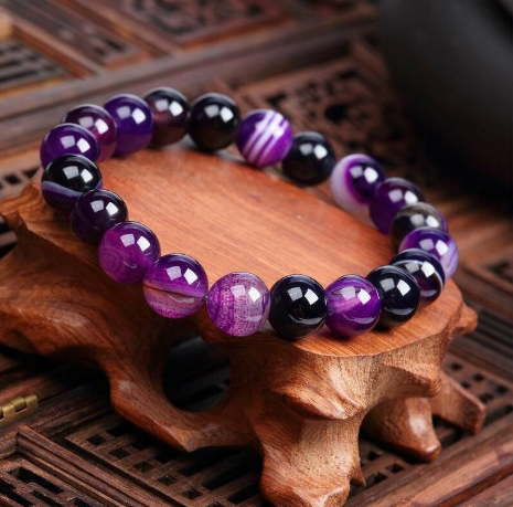 Natural Botswana Agate Healing Bracelet In Storm