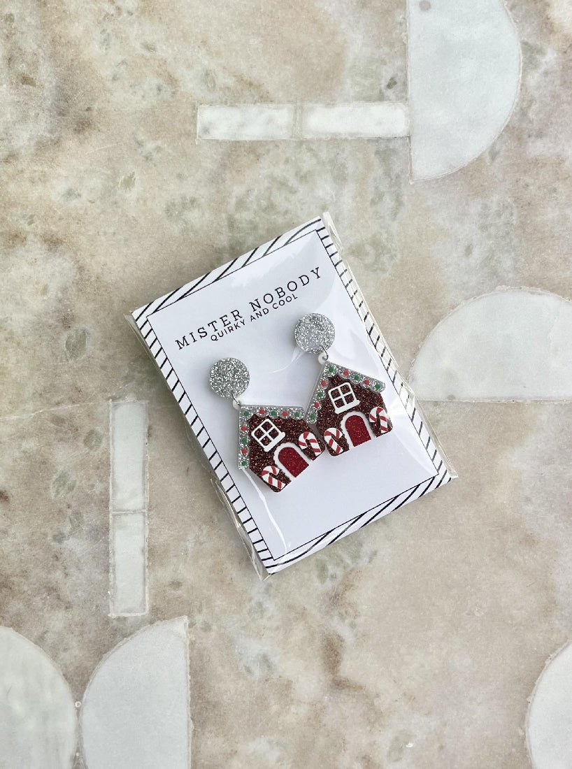 Mister Nobody Gingerbread House Dangle Earrings